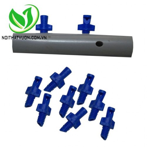 Béc - 100 béc nhộng phun mưa tưới gốc 2.8ly, 180 độ màu xanh dương