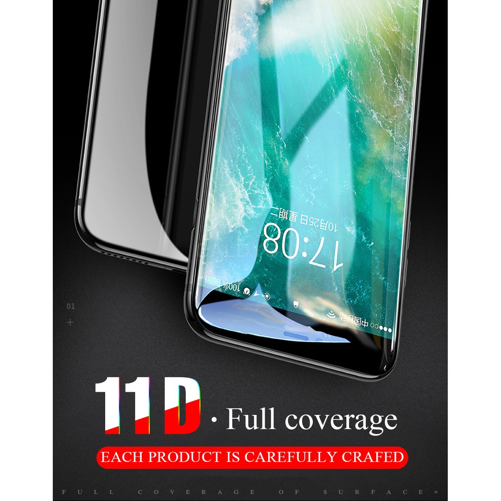 Kính cường lực viền cong 11D bảo vệ màn hình thích hợp cho iPhone 7 8 6 6S Plus 11 X XR XS Max