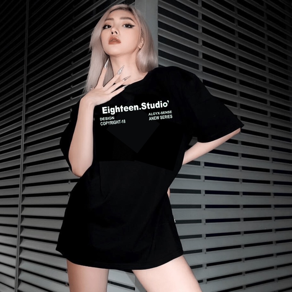 Áo Thun 18 EIGHTEEN STUDIO Nam Nữ Unisex Form Rộng Tay Lỡ, Áo Thun Xanh Lá, AT114 trending xu hướng, Men Lì Fashion | BigBuy360 - bigbuy360.vn