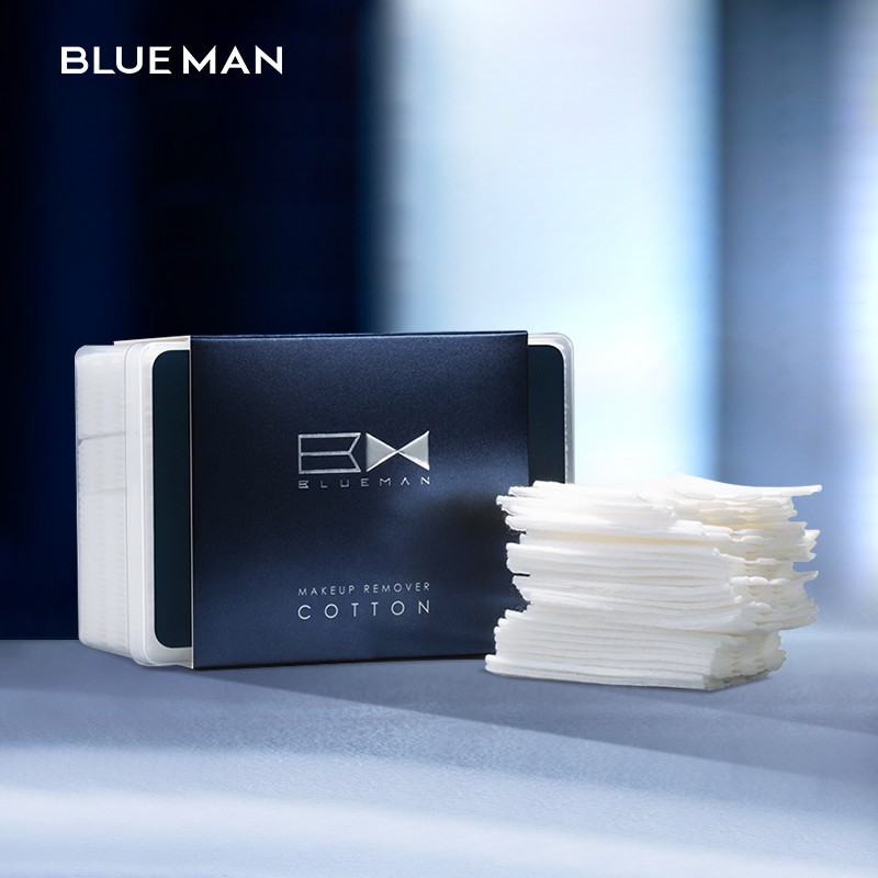 BÔNG TẨY TRANG 3 LỚP COTTON 80miếng/hộp BLUEMAN có tác dụng kép nhẹ nhàng dùng một lần dành cho nam