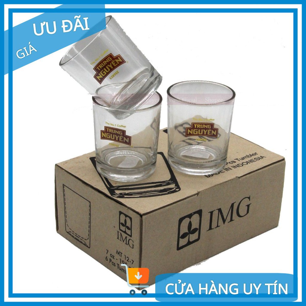 Bộ 6 Ly thủy tinh cao cấp Trung Nguyên