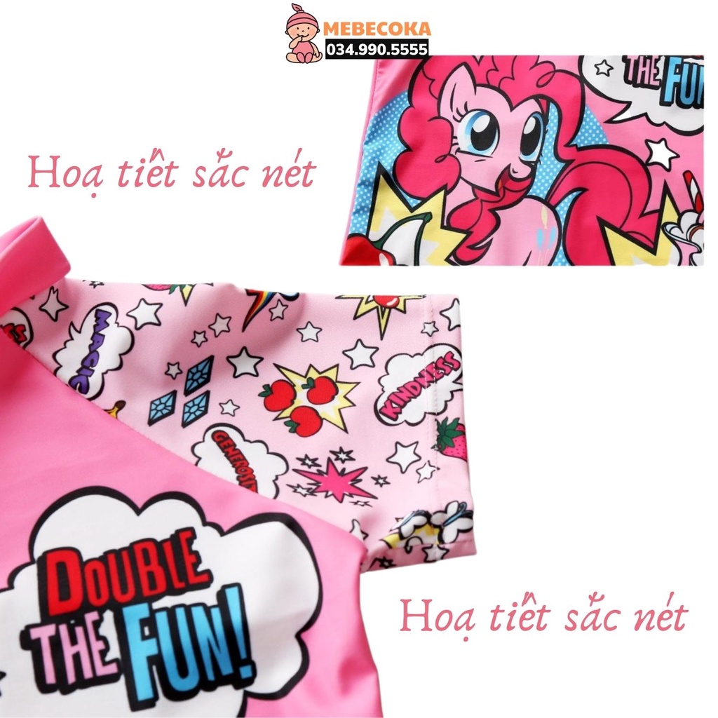 Đồ bơi trẻ em ,Bộ đồ bơi LIỀN THÂN NGỰA PONY hồng cao cấp siêu dễ thương cho bé gái