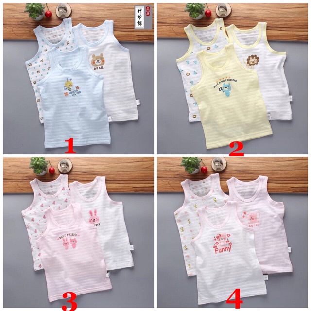 Set 3 áo 3 lỗ xuất nhật