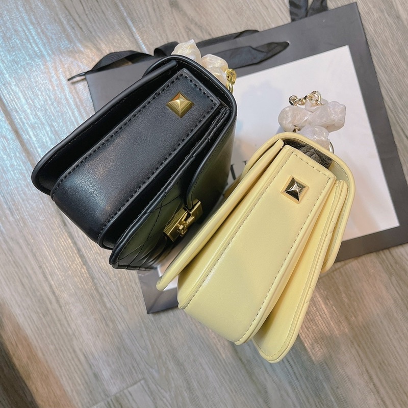 Túi CK Ô Trám Khoá Miu Size 18 dây xích Đeo chéo kèm túi vải