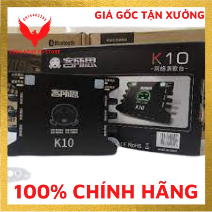 (Hàng có sẵn) Soundcard thu âm XOX K10 /KS108 hát livestream, hát karaoke online tặng kèm cáp kêt nối âm thanh.