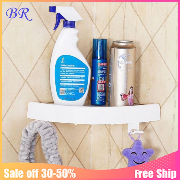 Kệ góc hút chân không, giá để đồ nhà vệ sinh, kệ góc, kệ treo tường [không cần khoan vít]