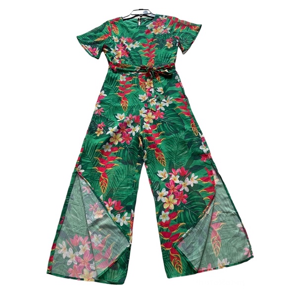 Jumpsuit Zara dư xịn in hoa nhiệt đới cực mát