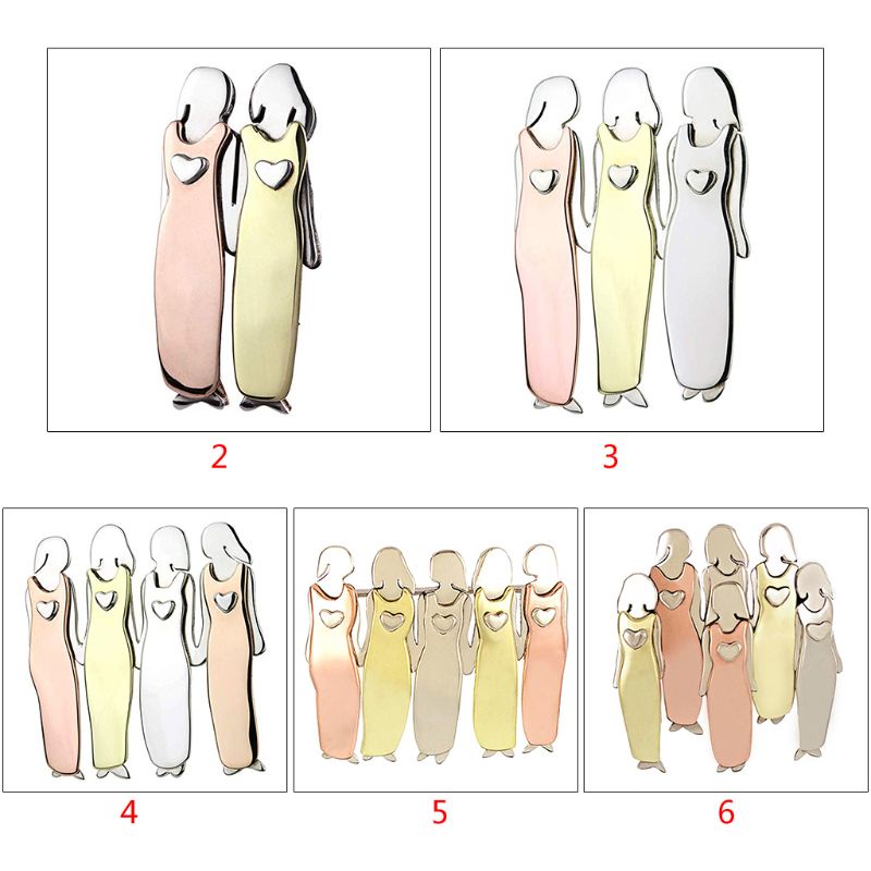 Seng Ghim Cài Áo Hình Chị Em Gái / Gia Đình / Bạn Thân Sang Trọng Cho Bạn Bè