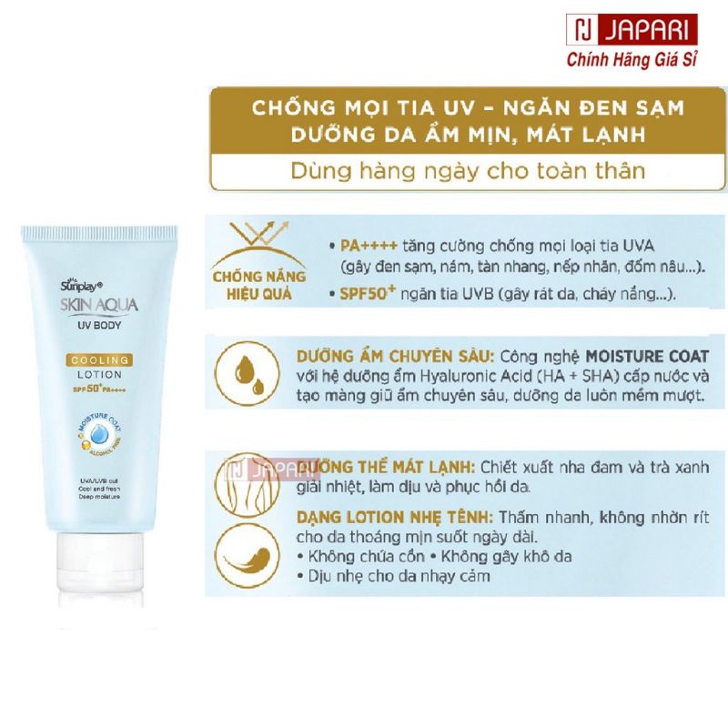 Mẫu thử sữa chống nắng Body dưỡng sáng hồng toàn thân Sunplay UVBody Whitening Lotion Sample 15gr