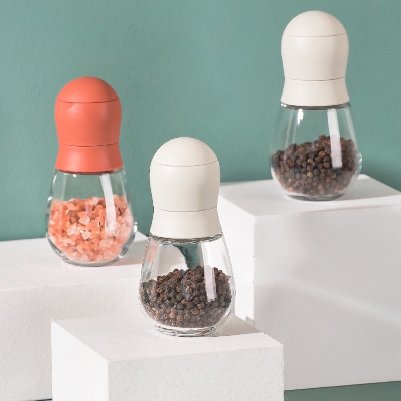 Dụng cụ xay tiêu, xay ớt khô, muối hồng, decor bếp