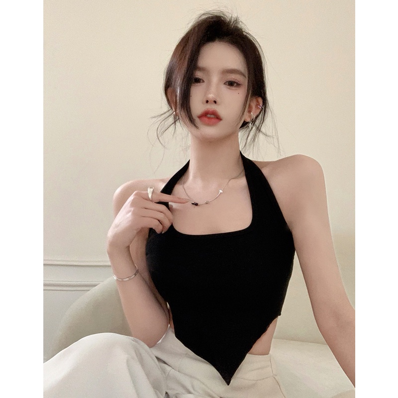 Áo Croptop YẾM CHOÀNG CỔ VẠT NHỌN Nữ Chất Thun, Áo Croptop Kiểu Hở Lưng Ôm Body Đẹp 2 Màu GOVA