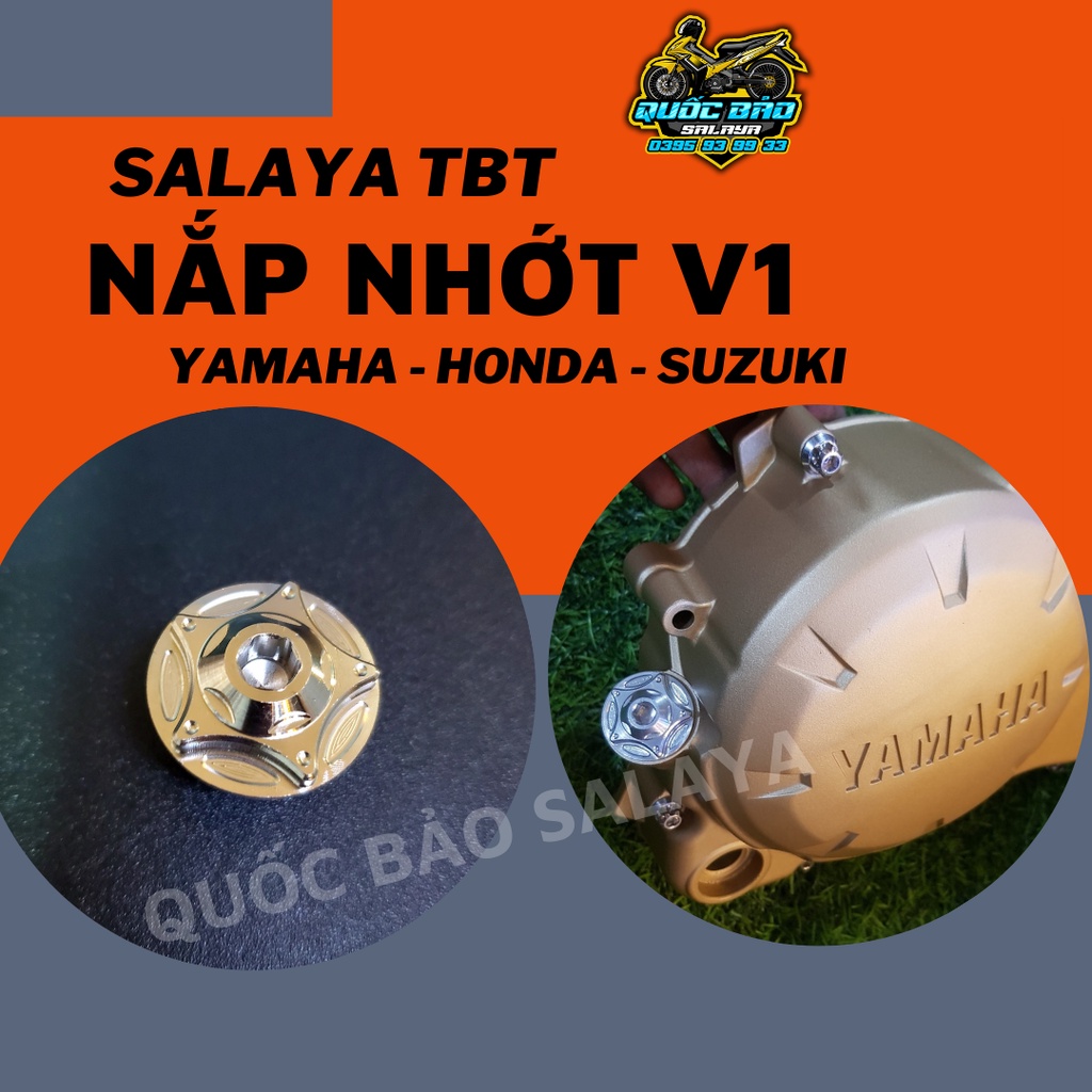 SALAYA TBT Nắp nhớt v1 ngôi sao inox 304 dành cho các dòng xe hãng honda yamaha suzuki