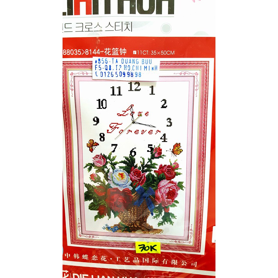 Combo 8 bức tranh chưa thêu