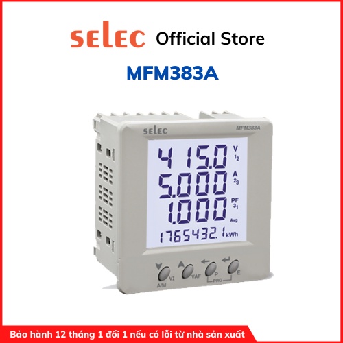 Đồng hồ giám sát năng lượng SELEC MFM383A (96x96)