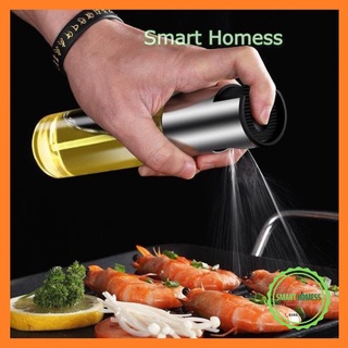 Bình Xịt Dầu Ăn Thủy Tinh Nắp Inox Cao Cấp Chai Xịt Dầu Ăn Nồi Chiên 100 ml Cầm Tay Tiện Dụng
