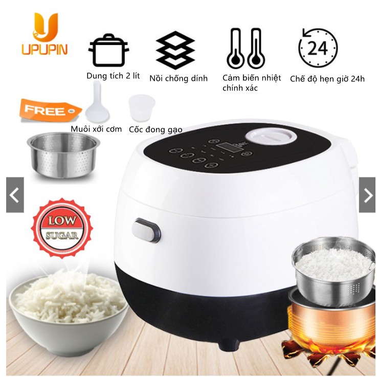 [Mã ELHADEV giảm 4% đơn 300K] UPUPIN Smart Rice Cooker UP-F68 Ít Đường 1L Low Carbo Cooker