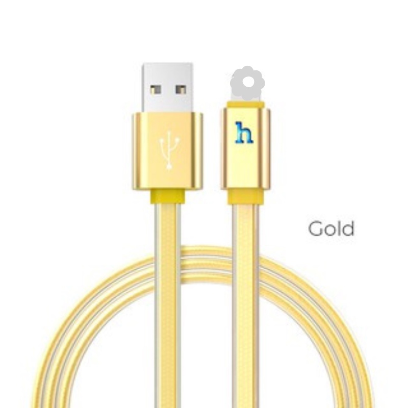 cáp sạc nhanh hoco upl12 1m2 plus cho ip/tablet táo có đèn led báo pin đầy