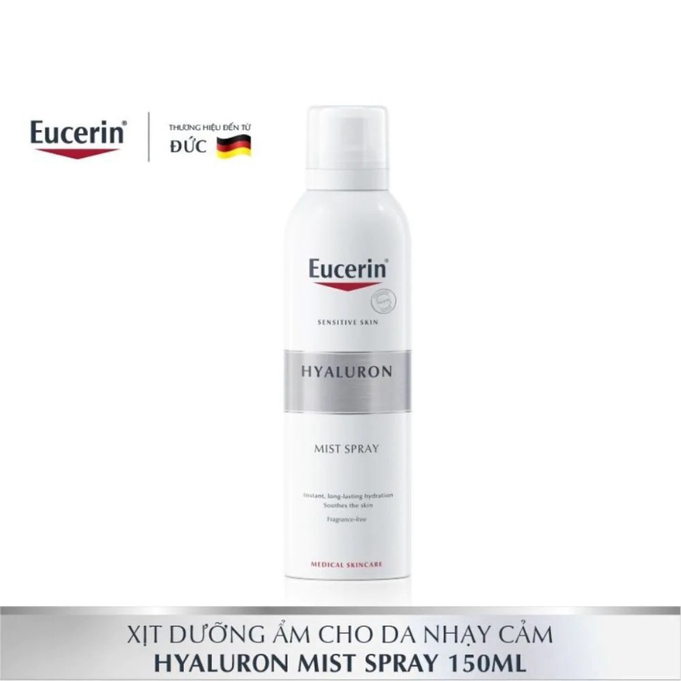 [CHÍNH HÃNG] Eucerin gel rửa mặt dành cho da nhờn mụn Pro Acne Cleansing 200ml tặng xịt khoáng Hyaluoron MistSpray 150ml