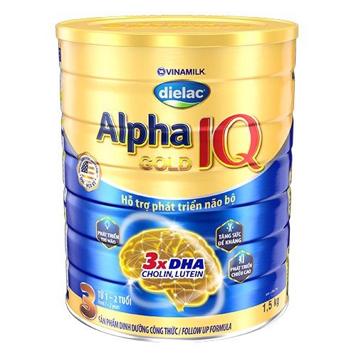 Sữa bột Dielac Alpha Gold IQ step 3,4 - 1.5 kg ( date 10/2022)