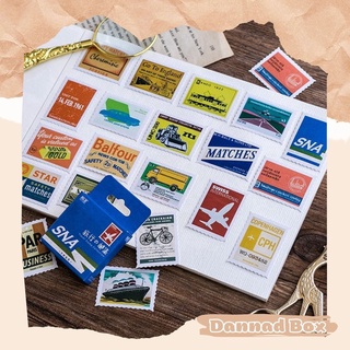 Hộp 45 Sticker Tem Dán Phong Cách Vintage