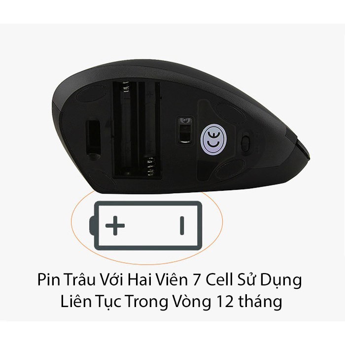 ♥️Dùng Là Mê♥️ Chuột Không Dây Ergonomic Mouse 2.4 GHz Chống mỏi tay-Chuột văn phòng thế hệ mới bảo vệ cổ tay