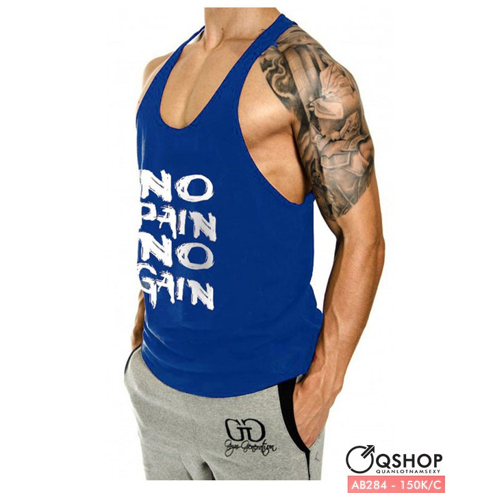 [SALE] ÁO 3 LỖ NAM TẬP GYM THỜI TRANG AB284