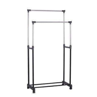 Giá treo quần áo, giàn phơi quần áo 2 tầng lắp ghép inox