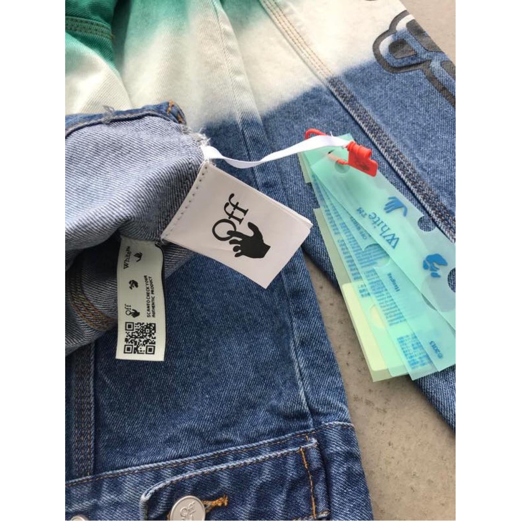 Áo khoác jeans Off White degrade denim jacket fw20