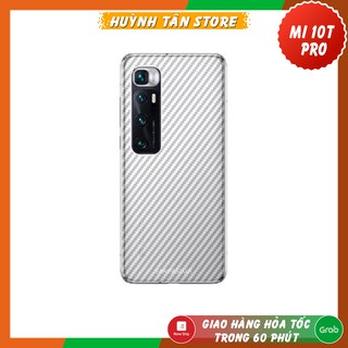 Miếng dán decal carbon mặt sau Xiaomi Mi 10 Ultra chống trầy mặt lưng, chống bám vân tay