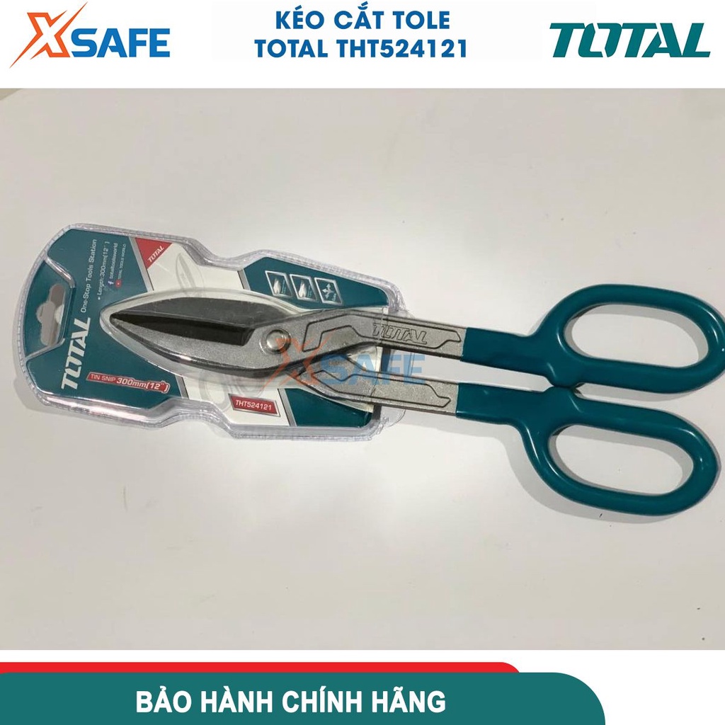 Kéo cắt tole TOTAL THT524121 12inch(300mm), thép được rèn thả, độ dày cắt tối đa 0.8mm - [CHÍNH HÃNG][XSAFE]