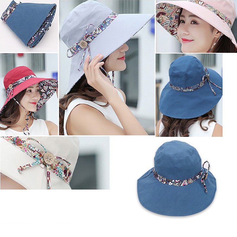 Nón Rộng Vành Phối Nơ Thời Trang Hàn Quốc Cho Nữ