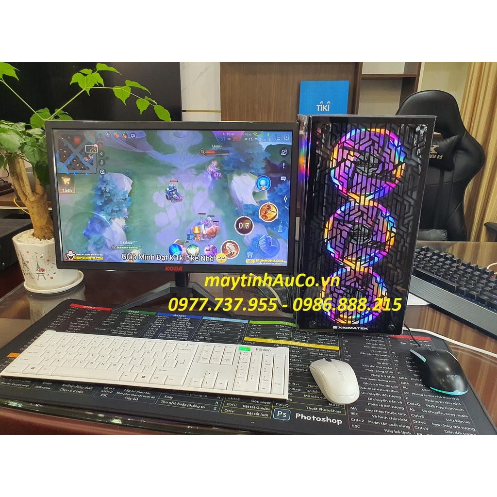 Bộ Máy tính để bàn Chơi tất cả các Game  i5 6500 /8G/ SSD128G/ VGA GTX 1660TI - 6G ,Màn hình 24 inch Full Viền ,Full HD