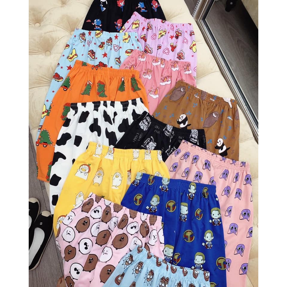 🌸Quần Đùi Nữ🌸Quần Cotton🌸 Quần Hoạt Hình Họa tiết🌸Quần Thụng🌸