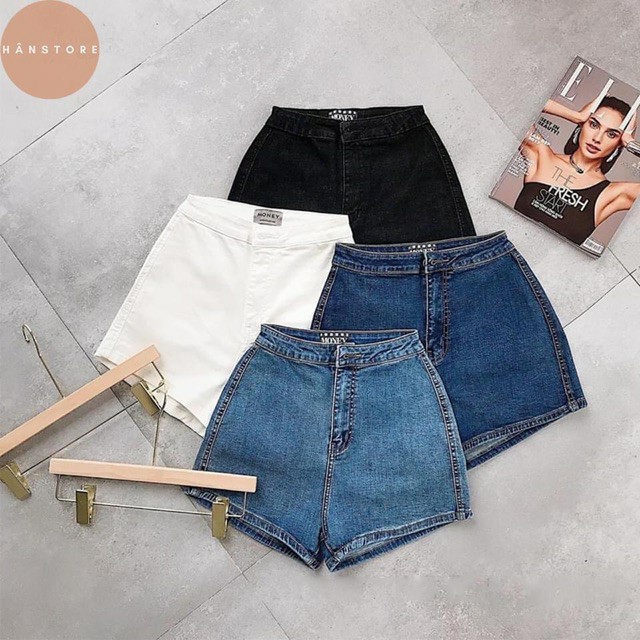 Quần Short jean Nữ Lưng Cao Dáng Ôm 4 Màu - 508