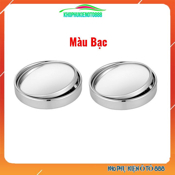 Gương chiếu hậu xóa điểm mù góc nghiêng 360 độ đường kính 55mm hai màu đen, bạc