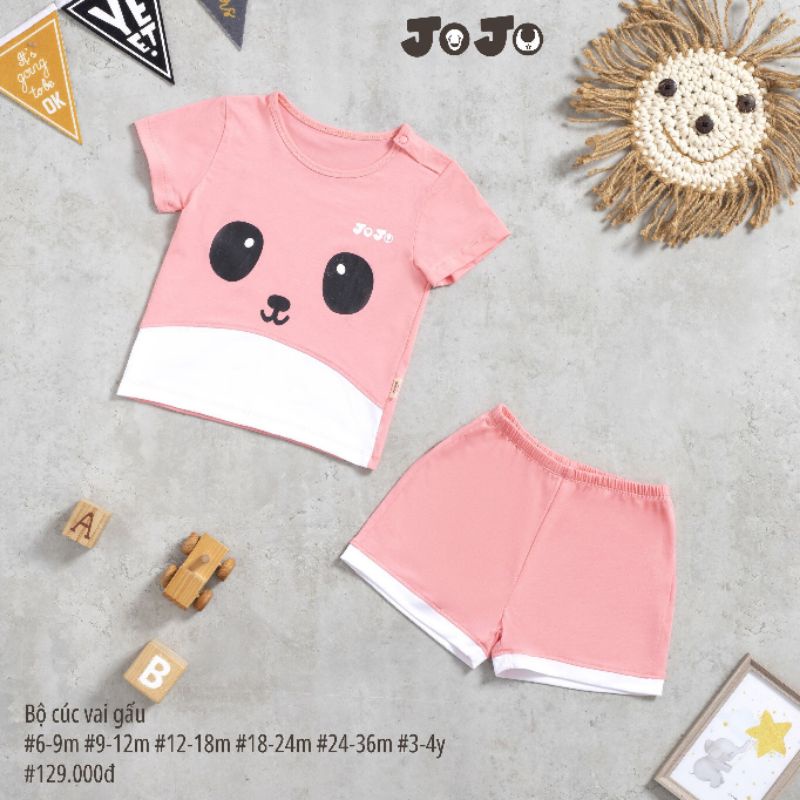 Joyo - Bộ cộc cúc vai mềm mát, bộ cộc cánh tiên điệu đà cho bé