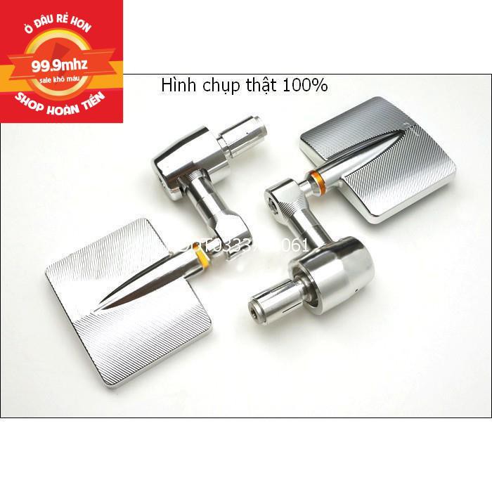 Gương Gù Rizoma Vuông Full Nhôm CNC Loại 1 - 1 Cái
