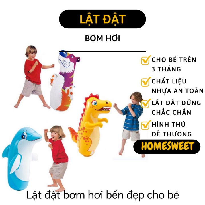 Lật Đật Bơm Hơi - Boxing Lật Đật Đấm Bốc, Đáy Rỗng, Chất Liệu Bền Đẹp 6708