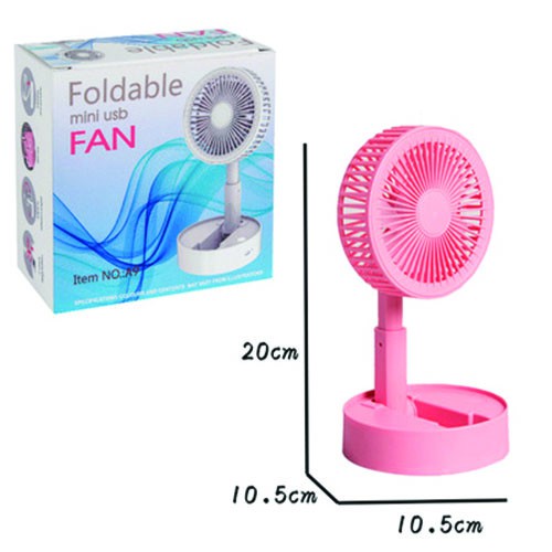 Quạt tích điện gấp gọn mini để bàn USB Fan A9, 3 tốc độ, sử dụng 4h liên tục