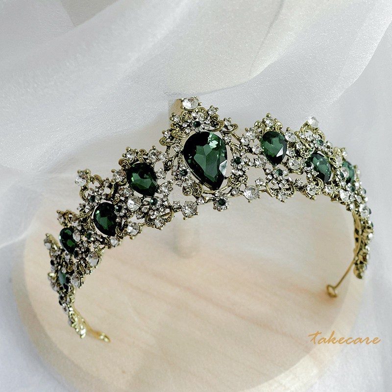 Vương Miện Cài Tóc Đính Đá Lấp Lánh Cho Cô Dâu