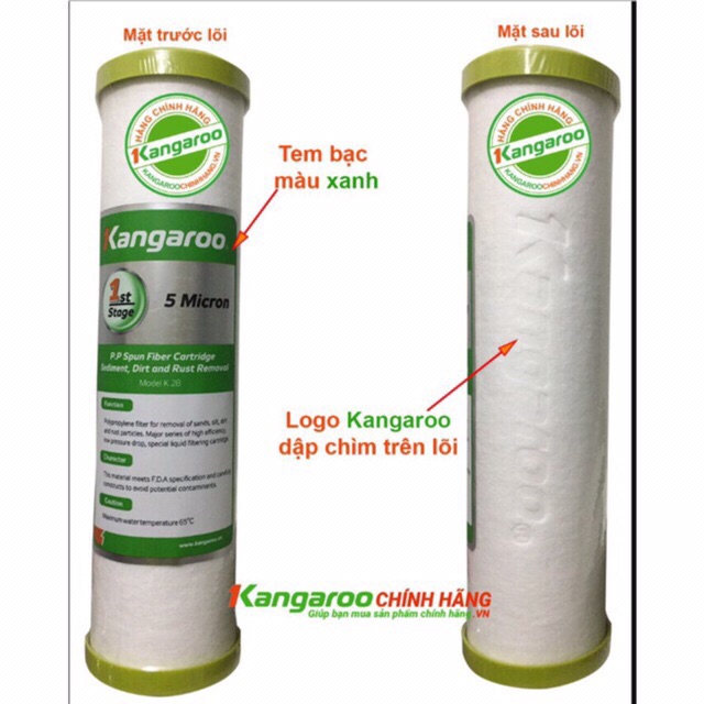 Bộ 3 lõi lọc KANGAROO Chính hãng