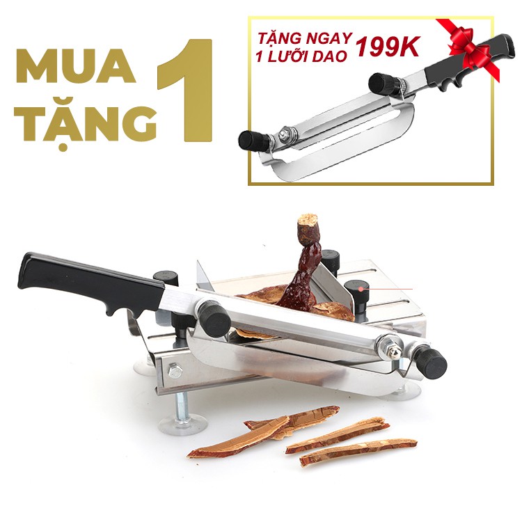 Máy thái thịt đa năng - Chặt gà, cắt xương, thái rau củ - Bộ dao thái thịt đông lạnh