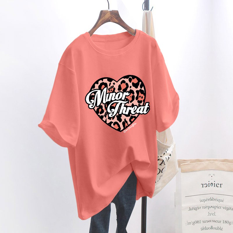 NRVP Áo thun tay ngắn dáng rộng họa tiết độc đáo phong cách Hàn Quốc thời trang mùa hè 2021 dành cho nữ