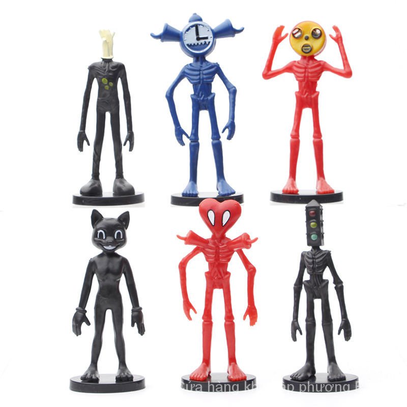 Bộ 6 mô hình nhân vật hoạt hình Siren Head Scp 6789 NHIỀU MÀU SẮC