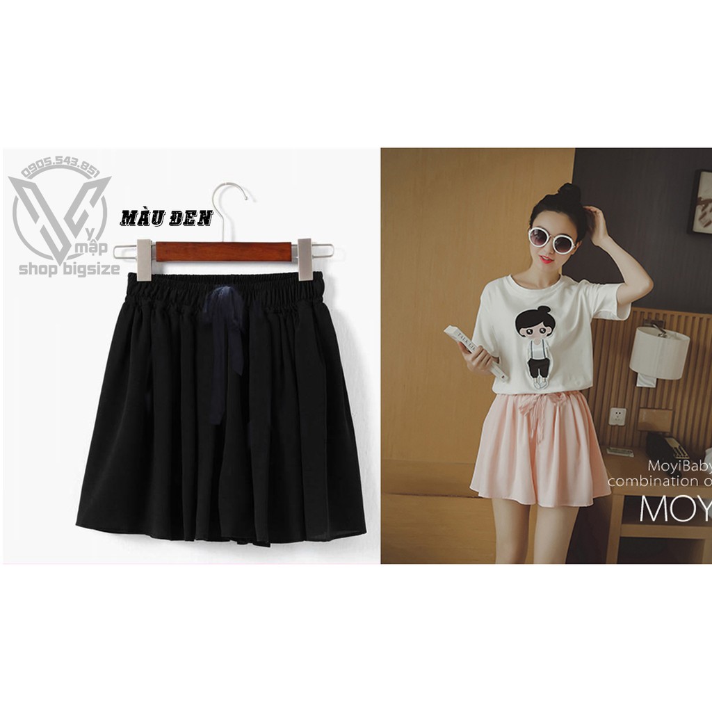 Quần đùi voan bigsize nhiều màu