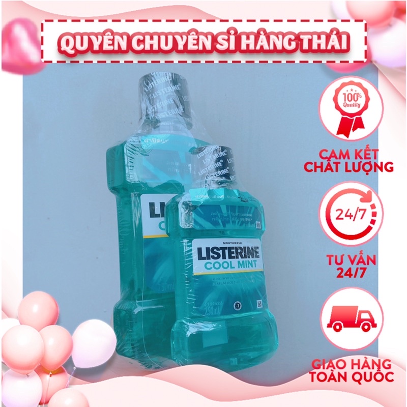 Set 2 chai nước súc miệng Listerine thái lan