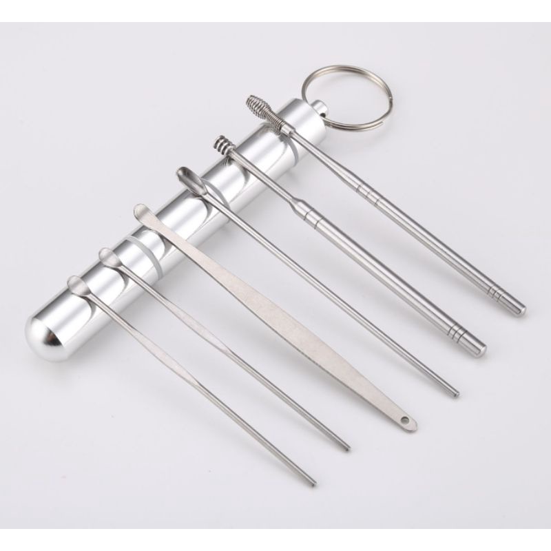 Bộ 6 Cây Lấy Ráy Tai Inox Cao Cấp Thông Minh Cho Người Lớn