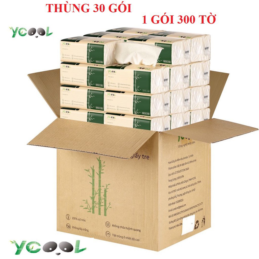 [Mã 267FMCGSALE giảm 8% đơn 500K] THÙNG 30 GÓI GIẤY TRÚC YCOOL/ GIẤY ĂN TRE YCOOL/ GIẤY CẦU VỒNG XIN MIER (HOT)