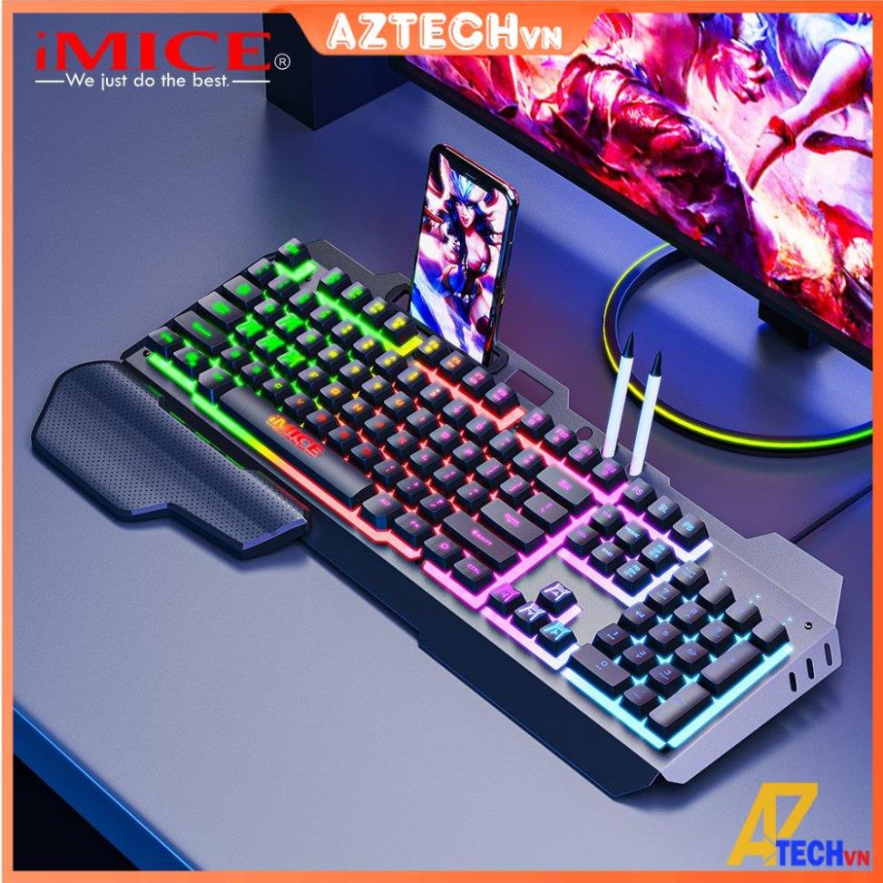 [Giá Tốt Nhất] BỘ BÀN PHÍM GAMING, KEYBOARD IMICE GK700 GIẢ CƠ LED RGB – BẢO HÀNH 12 THÁNG