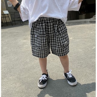 [QB173] Quần short vải caro cho bé trai sz 90-130